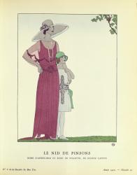 Le Nid de Pinsons, from 'Le Gazette du Bon Ton' 1922 (colour litho) | Obraz na stenu