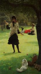 Croquet, c.1878 (oil on canvas) | Obraz na stenu