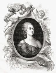 Madame Du Barry, from 'Histoire de la Revolution Francaise' by Louis Blanc (1811-82) (engraving) | Obraz na stenu
