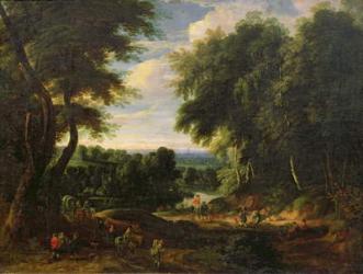 The Road to Boitsfort from Auderghem and the Ten Reuken Pond (oil on canvas) | Obraz na stenu