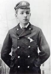 Ernest Shackleton, aged 16, wearing his White Star Line uniform, 1890 (b/w photo) | Obraz na stenu