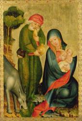 Rest on the Flight to Egypt, detail from the Grabow Altarpiece, 1379-83 (tempera on panel) | Obraz na stenu