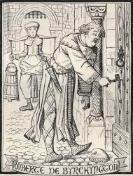 Roberte de Byrchyngton, illustration for the poem 'The Brothers of Birchington', after J. Tenniel, from 'The Ingoldsby Legends or Mirth and Marvels', by Thomas Ingoldsby, published in 1865 (litho) | Obraz na stenu
