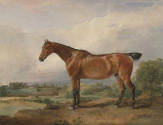 A Hunter in a Landscape, 1810 (oil on panel) | Obraz na stenu