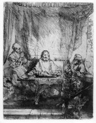 Supper at Emmaus, 1654 (etching) | Obraz na stenu