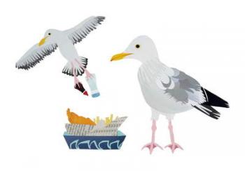 Seagulls, 2014, (cut paper) | Obraz na stenu