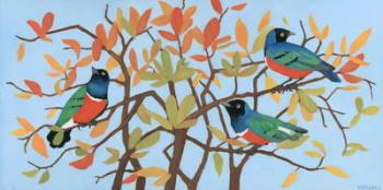 Suberb Starlings of East Africa, 2015 (oil on wood panel) | Obraz na stenu