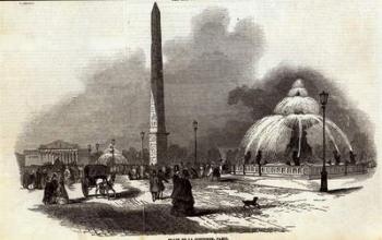 Place de la Concorde, Paris, from The Illustrated London News, 2nd August 1845 (engraving) | Obraz na stenu
