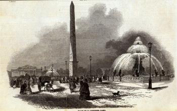 Place de la Concorde, Paris, from The Illustrated London News, 2nd August 1845 (engraving) | Obraz na stenu