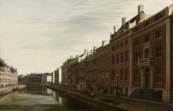 The 'Golden Bend' in the Herengracht, Amsterdam as seen from the West, 1672 (oil on panel) | Obraz na stenu