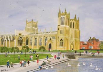 Bristol Cathedral and College Green, 1989 (w/c on paper) | Obraz na stenu