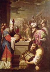 Melchizedek Offering Bread and Wine (oil on canvas) | Obraz na stenu