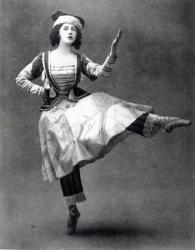 Tamara Karsavina in the ballet 'Petrouchka', 1911 (b/w photo) | Obraz na stenu