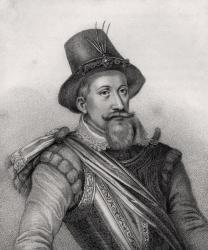 James I of England, engraved by Bocquet, from 'A Catalogue of the Royal and Noble Authors', published 1806 (litho) | Obraz na stenu