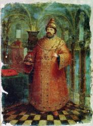 Tsar Ivan Alexeevich V (1666-96) (oil on panel) | Obraz na stenu
