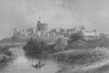 Windsor Castle, from 'The Gallery of Geography' by Rev. Thomas Milner, published c.1880 (engraving) | Obraz na stenu