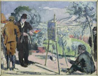 A Visit to the House of Cezanne in Aix, 1906 (oil on canvas) | Obraz na stenu