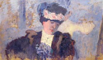 Madame Hessel wearing a Hat decorated with Flowers, c.1905 | Obraz na stenu