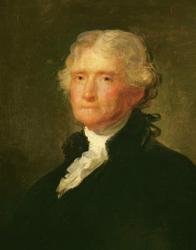 Portrait of Thomas Jefferson, after a painting by Gilbert Stuart (1755-1828) (oil on canvas) | Obraz na stenu