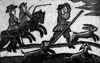 Hunting Scene, from 'A Book of Roxburghe Ballads' (woodcut) (b/w photo) | Obraz na stenu