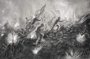 Attack on Fort Wagner, Morris Island, South Carolina, 1863 (litho) | Obraz na stenu