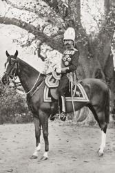 Lord Kitchener during his time in India, 1902-1909, on his favourite charger, Democrat. Field Marshal Horatio Herbert Kitchener, 1st Earl Kitchener, 1850  1916. British Field Marshal. From Field Marshal Lord Kitchener, His Life and Work for the Empire, p | Obraz na stenu