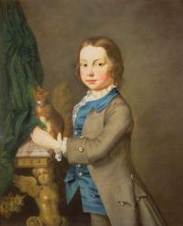 A Portrait of a Boy with a Pet Squirrel, 18th century | Obraz na stenu