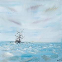 Endurance trapped by Antarctic Ice, 2014, (Oil on Canvas) | Obraz na stenu