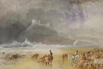 Criccieth Castle, North Wales, c.1835 (watercolour) | Obraz na stenu