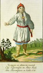Woman peasant's summer costume, Cheremes Tribe, Russian, 18th century | Obraz na stenu