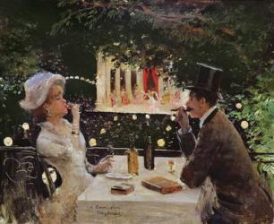 Dinner at Les Ambassadeurs, c.1882 (oil on canvas) | Obraz na stenu