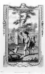 Roderick Random's uncle is attacked by dogs, illustration from 'Roderick Random' by Tobias Smollett, engraved by James Heath, 1780 (engraving) | Obraz na stenu