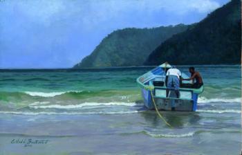 Before the Catch (oil on wood) | Obraz na stenu