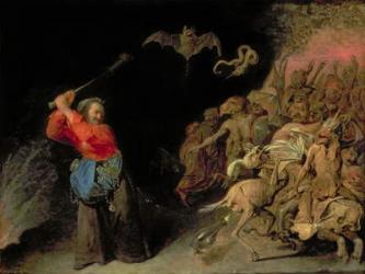 Dulle Griet (Mad Meg) raiding Hell (oil on panel) | Obraz na stenu