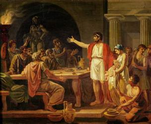Study for Lycurgus Showing the Ancients of Sparta their King, 1791 (oil on canvas) | Obraz na stenu