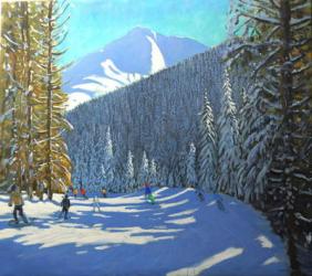 Skiing, Beauregard La Clusaz, 2012 (oil on canvas) | Obraz na stenu