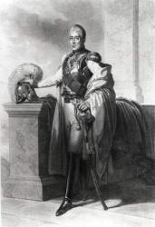 Portrait of Charles X (1757-1836) King of France and Navarre (1824-1830) (engraving) (b/w photo) | Obraz na stenu