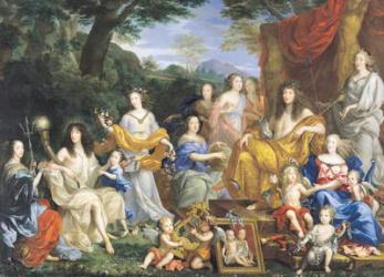 The Family of Louis XIV (1638-1715) 1670 (oil on canvas) (for details see 39054-39055) | Obraz na stenu