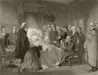 John Wesley on his death bed, after a 19th century work engraved by John Sartain (litho) | Obraz na stenu