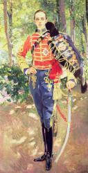 Portrait of King Alfonso XIII (1886-1941) wearing the uniform of the Hussars, 1907 (oil on canvas) | Obraz na stenu