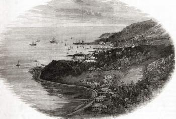 A view of Levuka, Island of Ovalau, Fiji Islands at the time of the annexation in 1875. | Obraz na stenu
