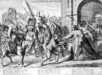 'Le Retour de Gonnesse', April 1649 (engraving) | Obraz na stenu