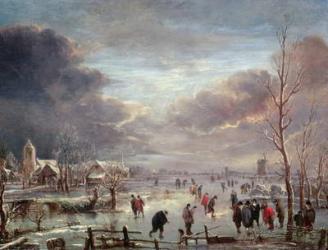 Landscape in Winter (oil on canvas) | Obraz na stenu
