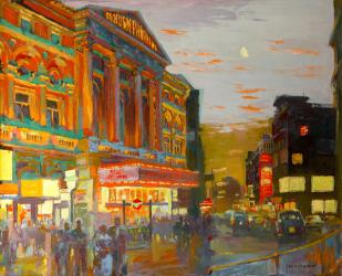 London Night (oil on board) | Obraz na stenu