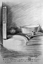 The Indian Bathroom (pencil on paper) | Obraz na stenu