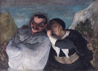 Crispin and Scapin, or Scapin and Sylvester, c.1863-65 (oil on canvas) | Obraz na stenu