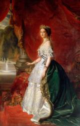 Portrait of Empress Eugenie of France (1826-1920) (see also 75383) (oil) | Obraz na stenu