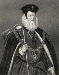 Portrait of William Cecil (1520-98) Lord Burghley, from 'Lodge's British Portraits', 1823 (litho) | Obraz na stenu