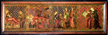 Altar front depicting the Life of the Virgin, c.1300 (tempera on panel) | Obraz na stenu