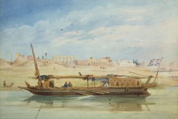 Kanga on the Nile at Luxor (w/c on paper) | Obraz na stenu